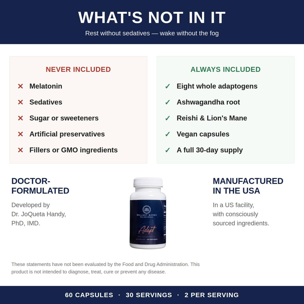 Brilliant Blends Adapt Adaptogen Supplement for Sleep & Stress - 60 Capsules - image 5