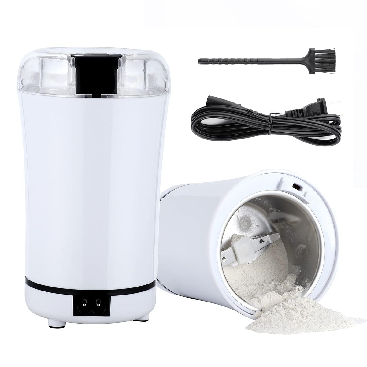 GUQIANLU Electric Pill Crusher with Stainless Steel Blade - White