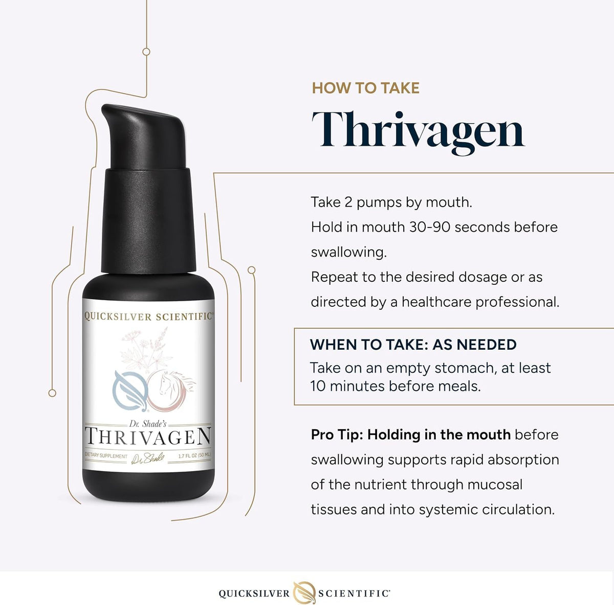 Quicksilver Scientific Thrivagen Rhodiola Maca Root Liquid - 50ml - image 6