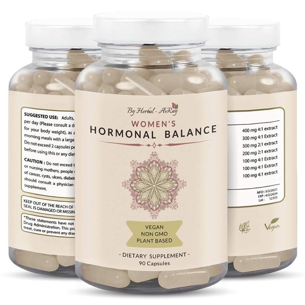 Herbal-avRay Hormone Balance for Women - 90 Vegetarian Capsules