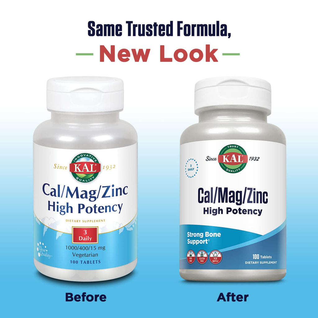 KAL Cal/Mag/Zinc Bone & Immune Support - 100 Tablets - image 2