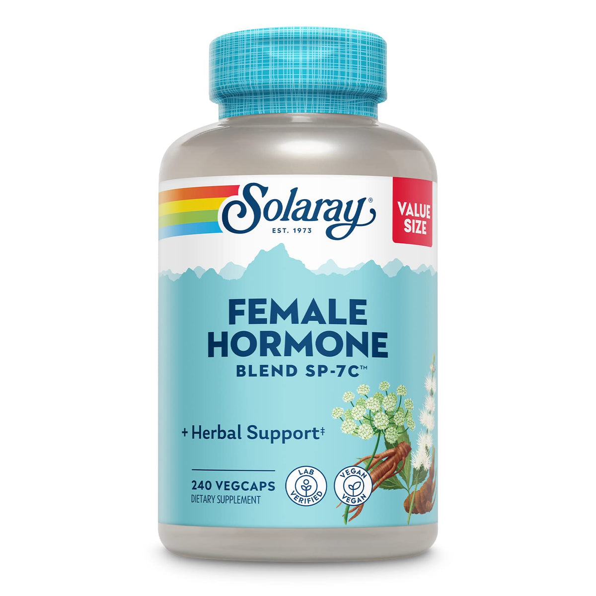 SOLARAY Female Hormone Blend SP-7C Herbal Support - 240 Vegetarian Capsules