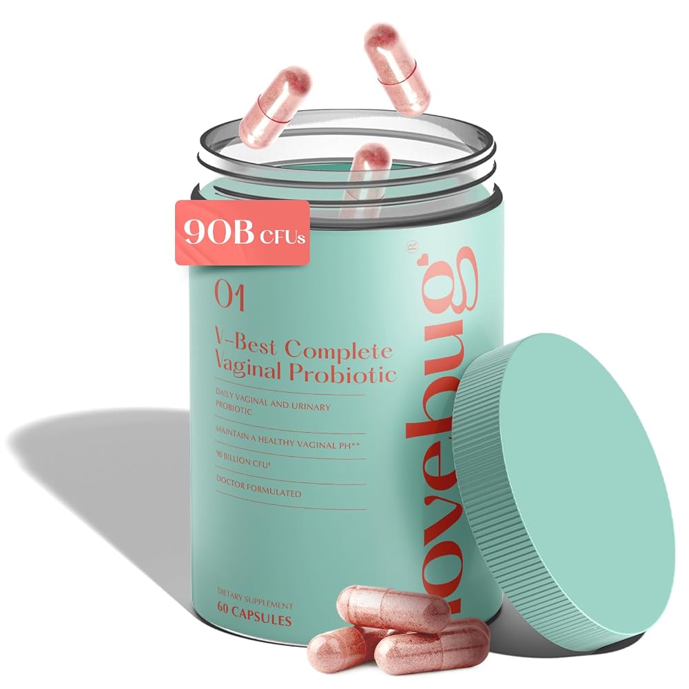 LoveBug V-Best Vaginal Probiotics 90 Billion CFU - 60 Capsules