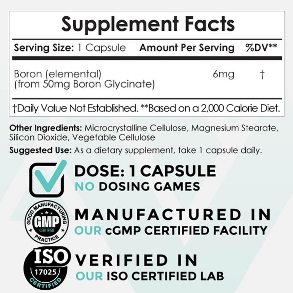 Nootropics Depot Boron Glycinate Capsules