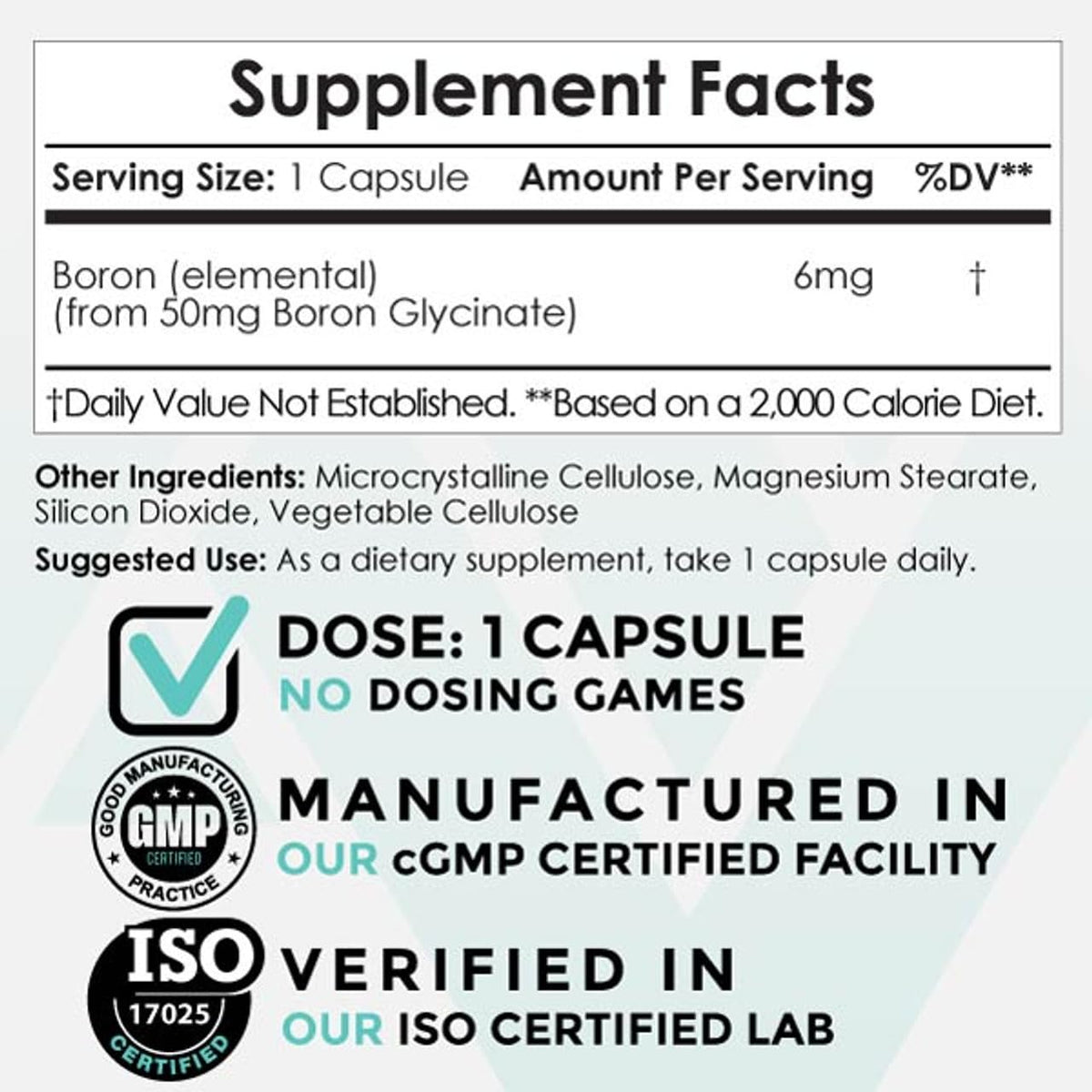Nootropics Depot Boron Glycinate Capsules