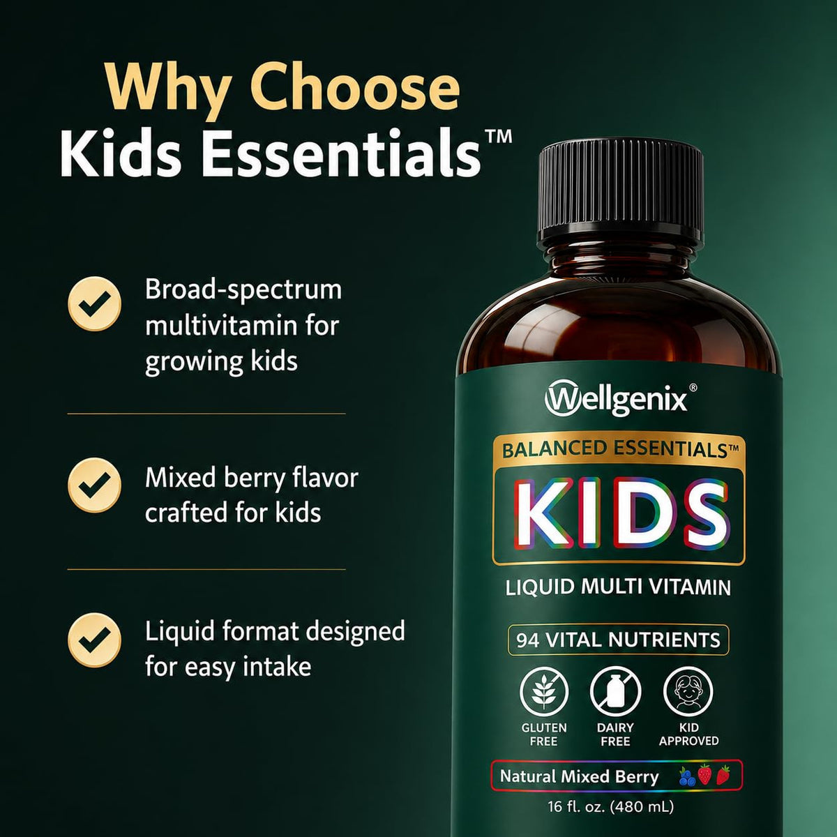 Wellgenix Balanced Essentials Liquid Kids Vitamin - Nutritional