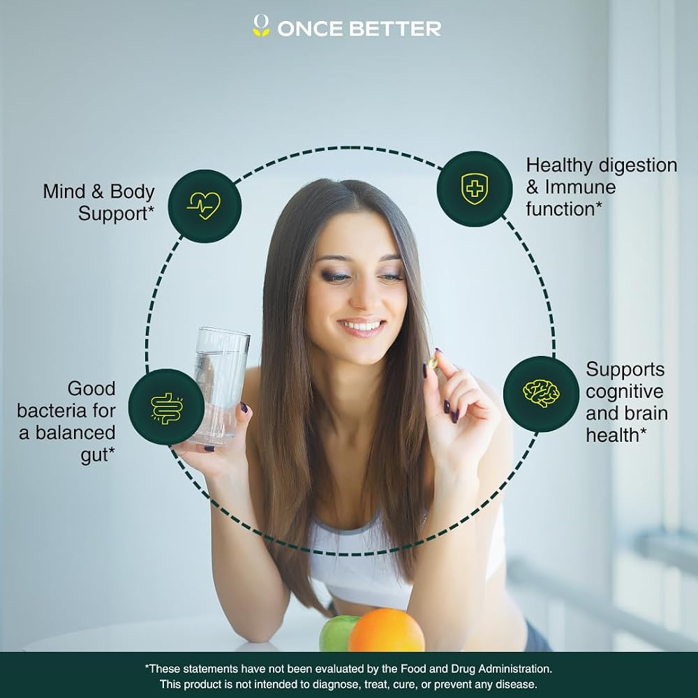 Once Better Stress & Gut Support Supplement - 60 Capsules - image 5