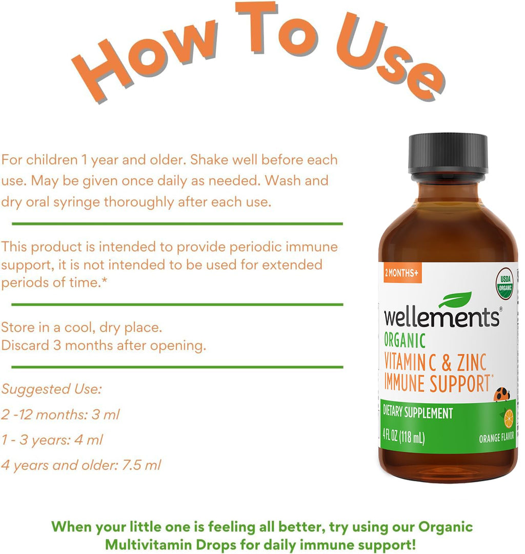 Wellements Organic Kids Immune Support Syrup Vitamin C & Zinc - 4 Fl Oz - image 7