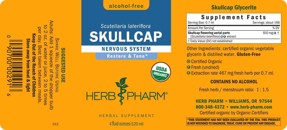 Herb Pharm Skullcap Alcohol-Free Liquid Extract - 4 Fl Oz - image 10