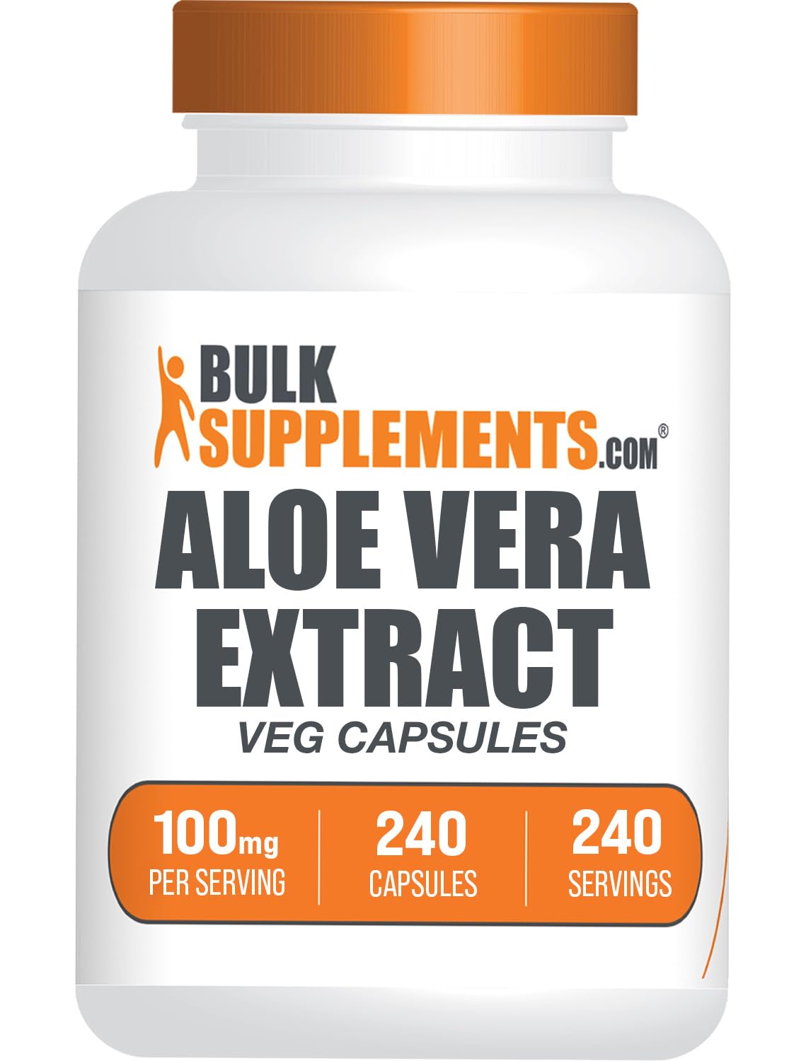 BulkSupplements Aloe Vera Extract Capsules - 240 Vegetarian Capsules
