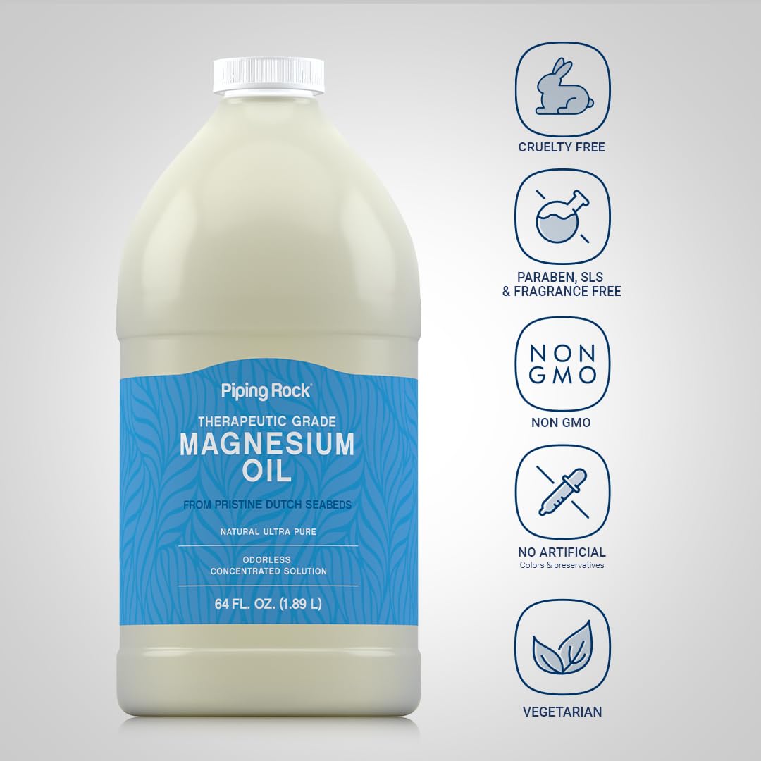 Piping Rock Pure Magnesium Oil Therapeutic Grade - 64 Fl Oz - image 3