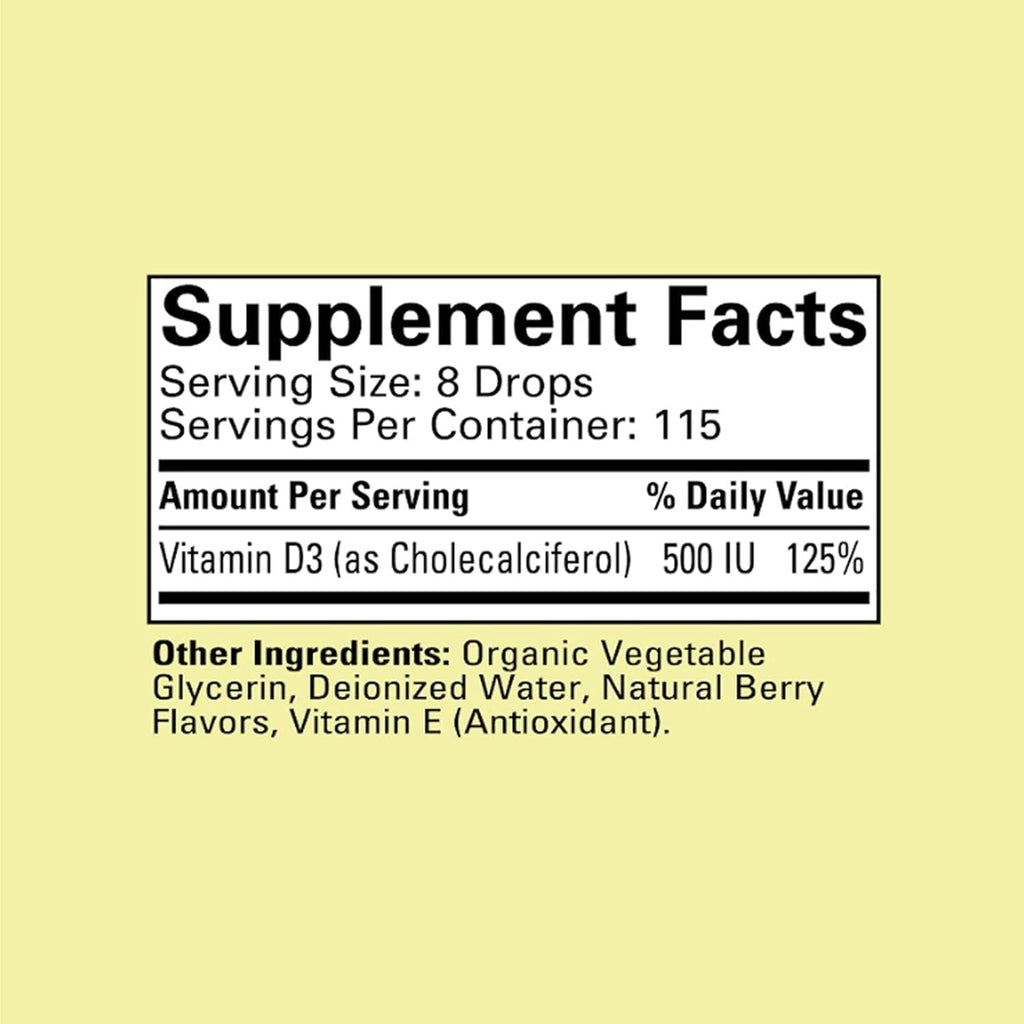 ChildLife Essentials Vitamin D3 Mixed Berry Liquid Drops - 1 Fl Oz - image 2