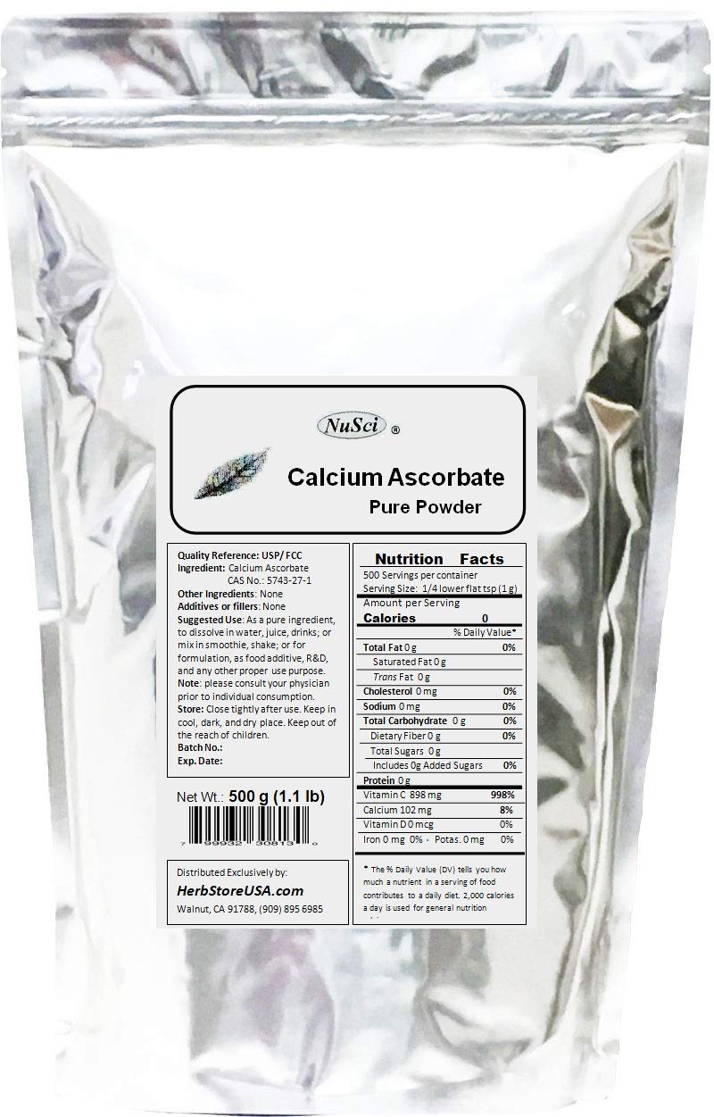 NuSci Calcium Ascorbate Pure Powder Buffered Vitamin C