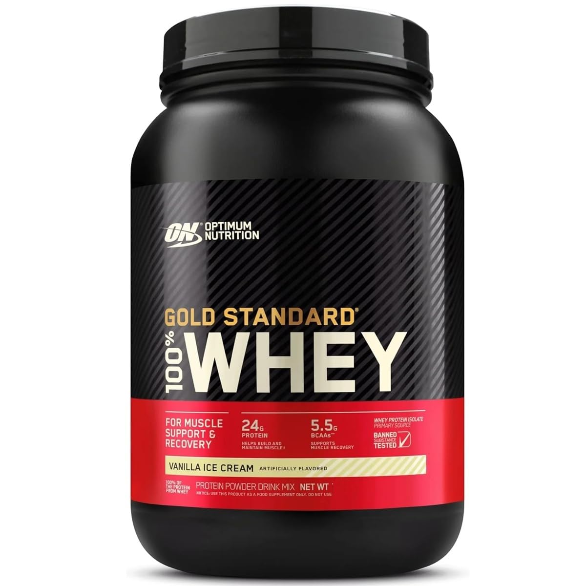Optimum Nutrition 100% Whey Gold Standard Vanilla Ice Cream - 2 lb