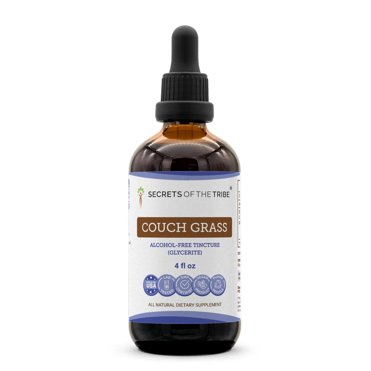 Secrets of the Tribe Couch Grass Tincture Alcohol-Free Extract - 4 FL OZ