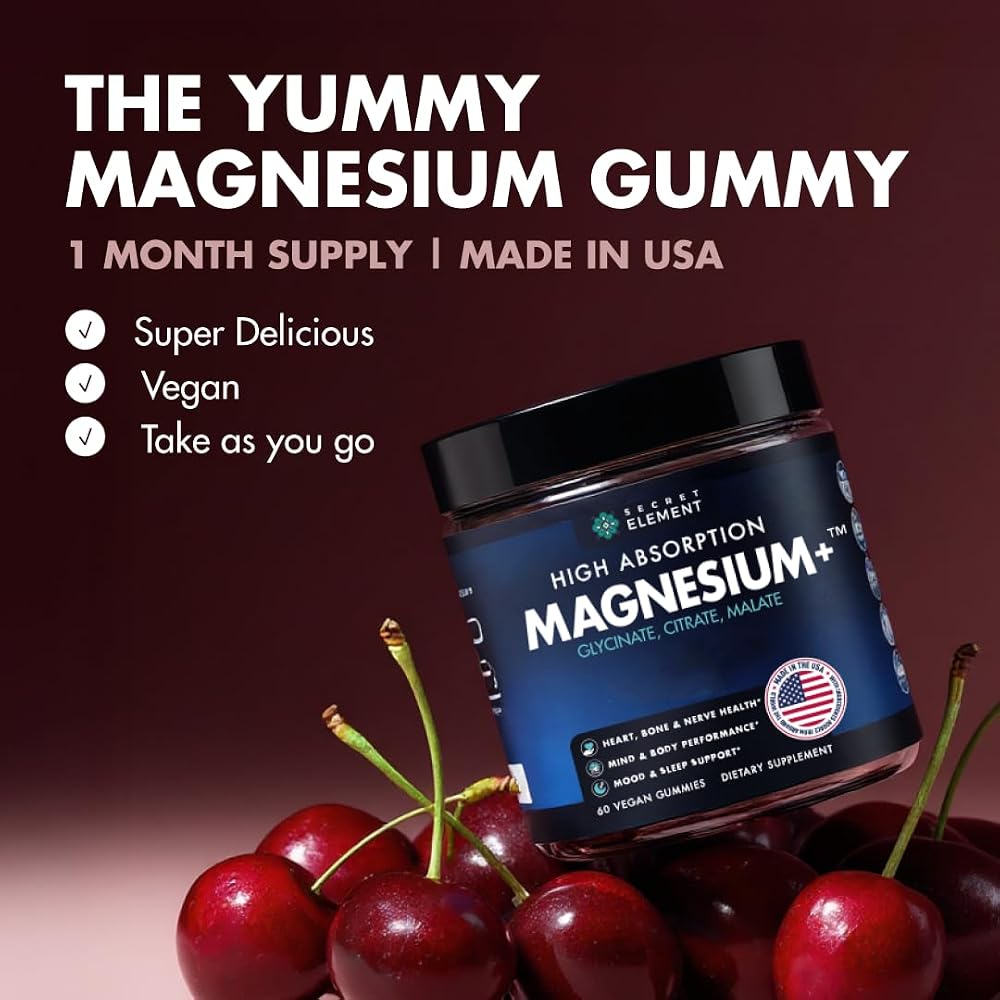 Secret Element Magnesium Glycinate Gummies and Сapsules for Women