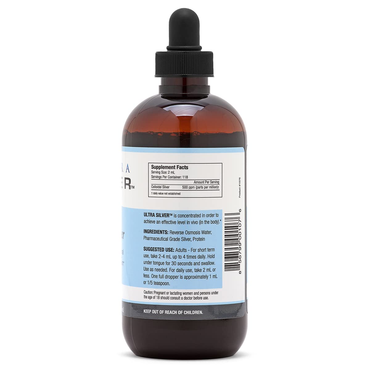 Ultra Silver Colloidal Silver 500 PPM Mineral Supplement - 8 oz - image 3
