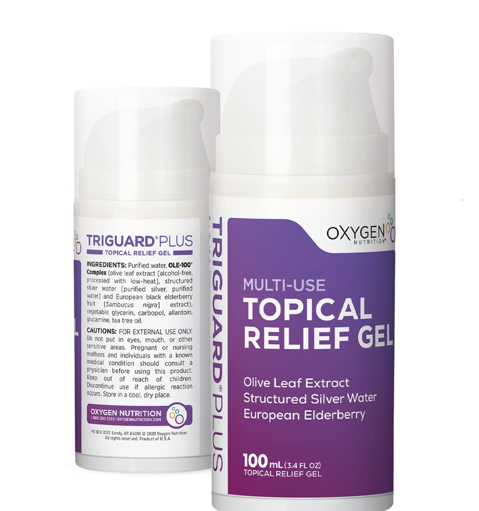 Oxygen Nutrition TriGuard Plus Colloidal Silver Topical Recovery Gel - 3.4 oz
