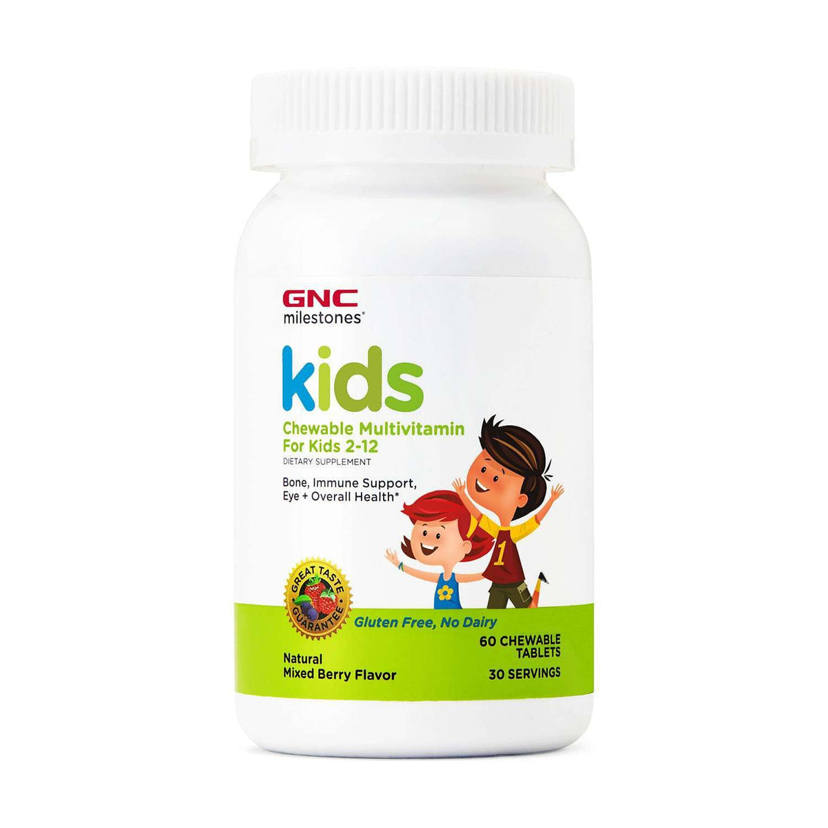 GNC Milestones Kids Chewable Multivitamin for Kids 2-12 - 60 Tablets