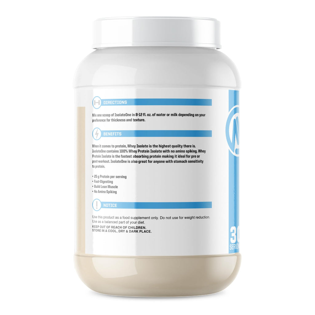 NutraOne IsolateOne Whey Protein Isolate Powder Vanilla - 32 oz - image 2