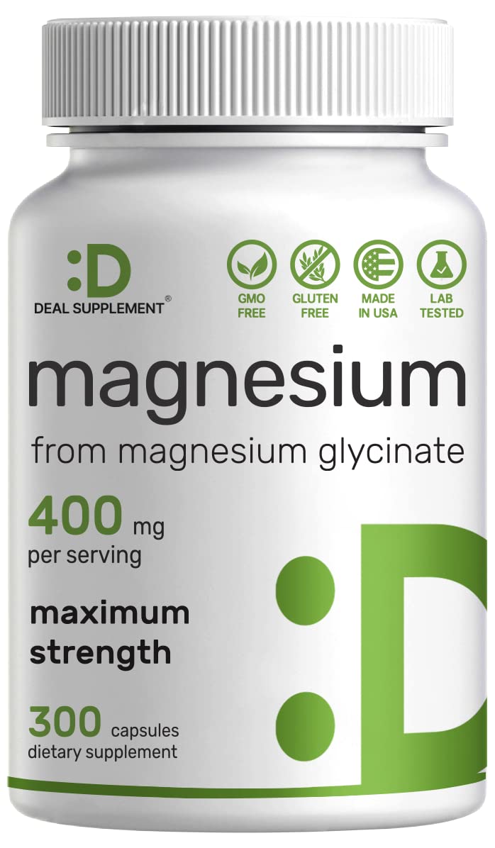 DEAL SUPPLEMENT Magnesium Glycinate 400mg - 300 Capsules