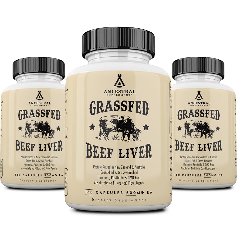 Ancestral Supplements Grass Fed Beef Liver Capsules - 180 Capsules