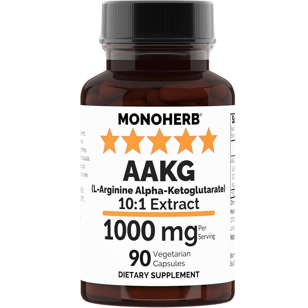 MONOHERB L-Arginine Alpha-Ketoglutarate 1000 mg - 90 Capsules