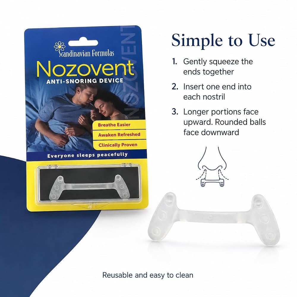 Scandinavian Formulas Nozovent Anti-Snoring Nasal Dilator - 1 Device - image 4