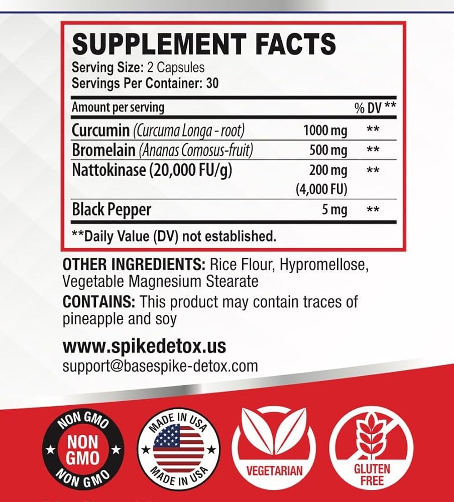 Spike Protein Detox 3-in-1 Immune Support Formula - 60 Capsules - image 2
