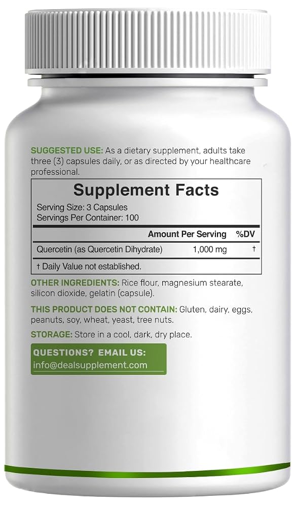 DEAL SUPPLEMENT Quercetin 1000mg Flavonoids - 300 Capsules - image 8