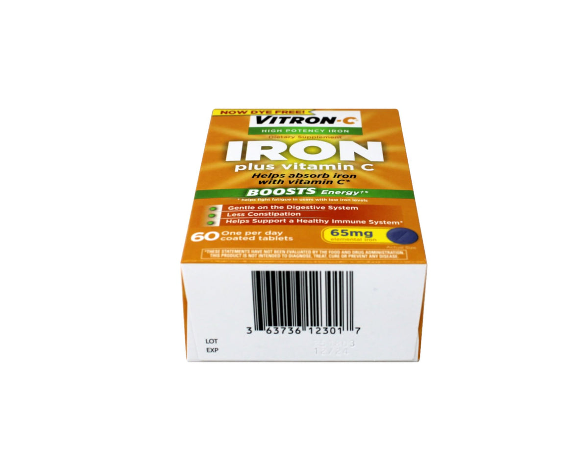 Vitron-C High Potency Iron Plus Vitamin C - 60 Tablets - image 2