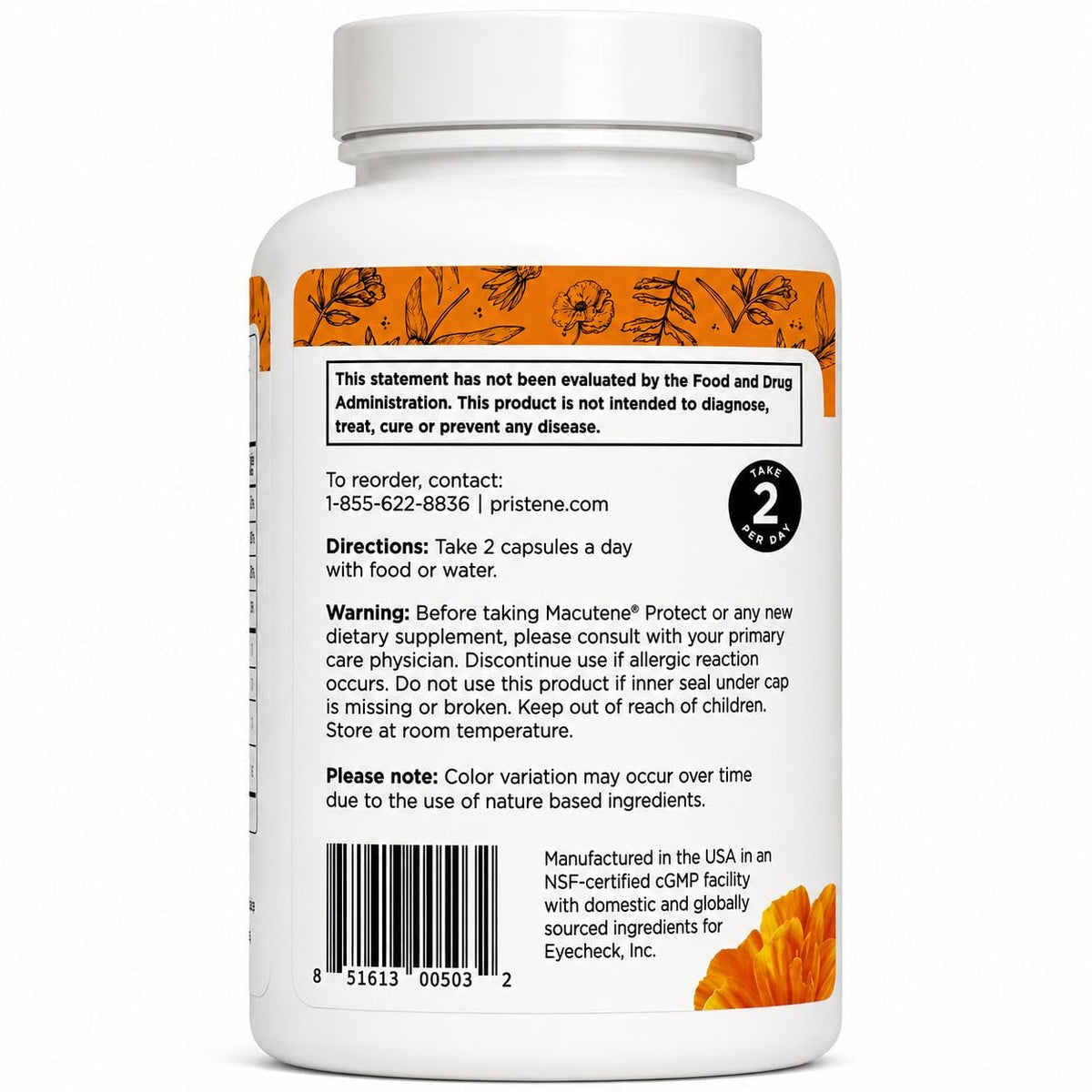Pristene Macutene Protect Eye Vitamins AREDS 2 Formula - 60 Capsules - image 2