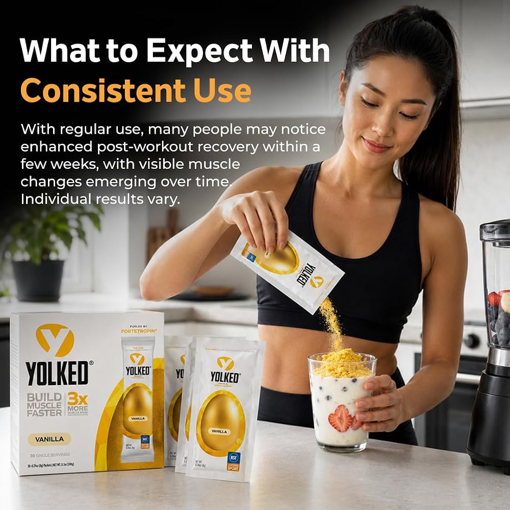YOLKED Muscle Building Supplement Powder - 30 Servings - image 5