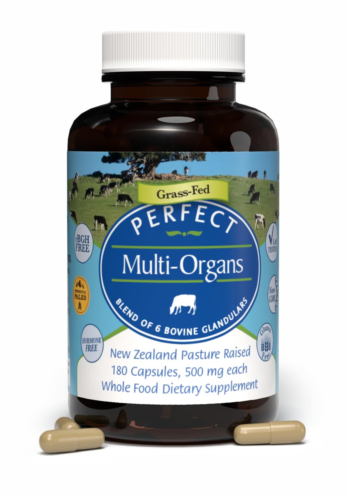 Perfect Supplements Perfect Multi-Organs Glandular Blend - 180 Capsules