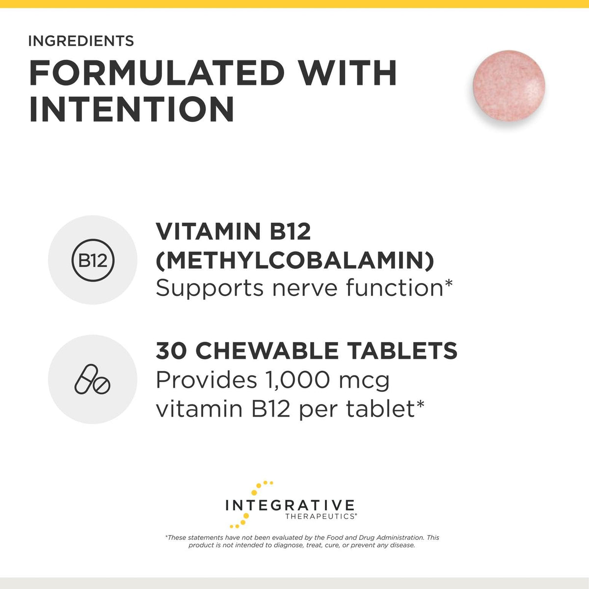 Integrative Therapeutics B12-Active Methylcobalamin - 60 Tablets - image 4