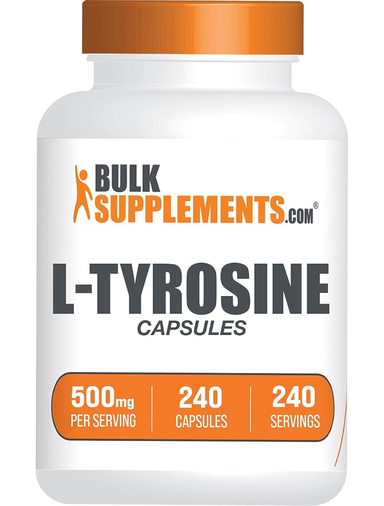 BulkSupplements L-Tyrosine 500mg Capsules - 240 Capsules
