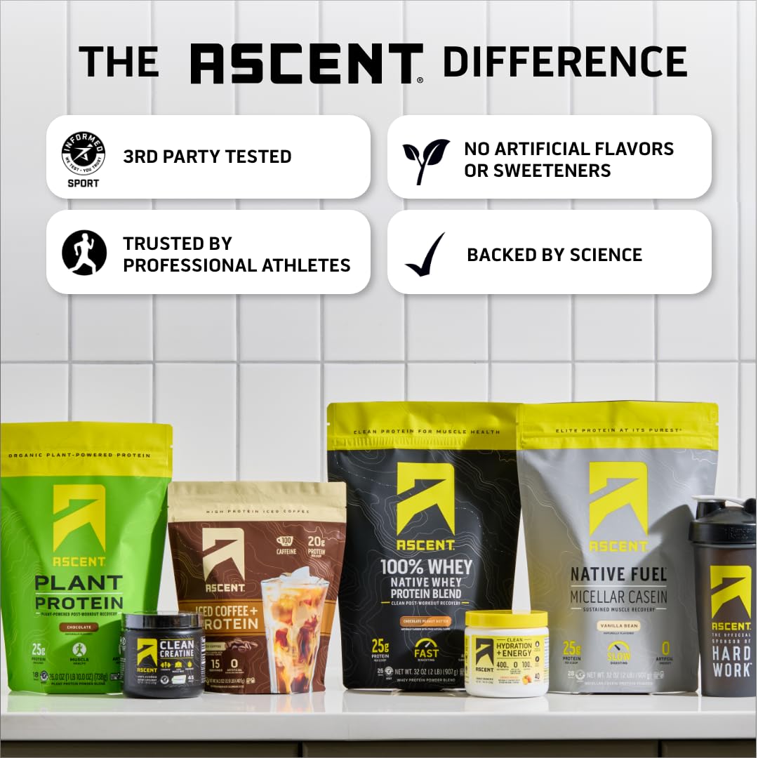 Ascent Ascent Casein Protein Powder - 25g Micellar Casein Powder