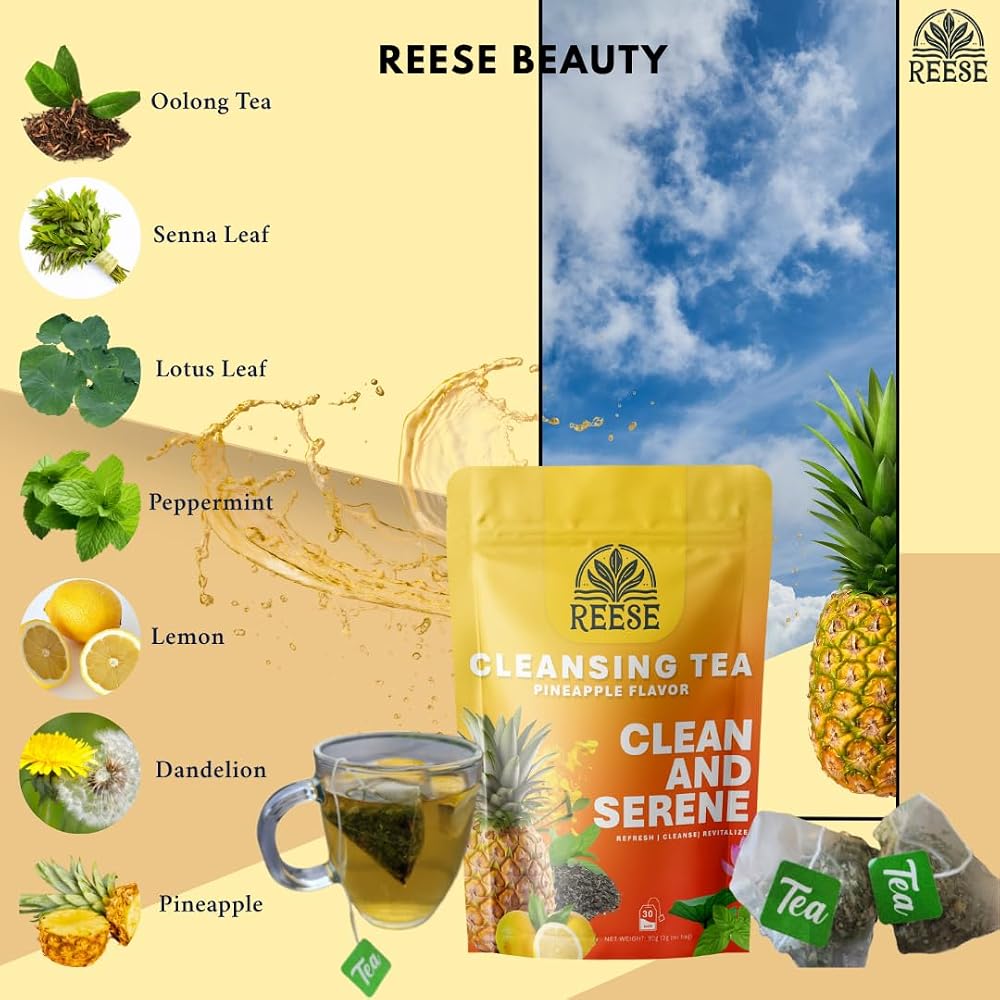 REESE Pineapple Cleansing Tea - 30 Bags - image 4