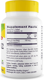 Healthy Origins Vitamin K2 As MK-7 Supplement
