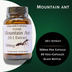 Barlowe's Herbal Elixirs Mountain Ant Extract 500 mg - 60 Vegetarian Capsules - image 3