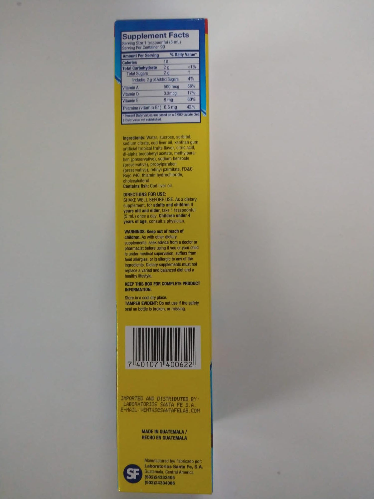 EMULSION BALLENA AZUL Ballena Azul Cod Liver Oil Emulsion Omega 3 - 6 Fl Oz - image 5
