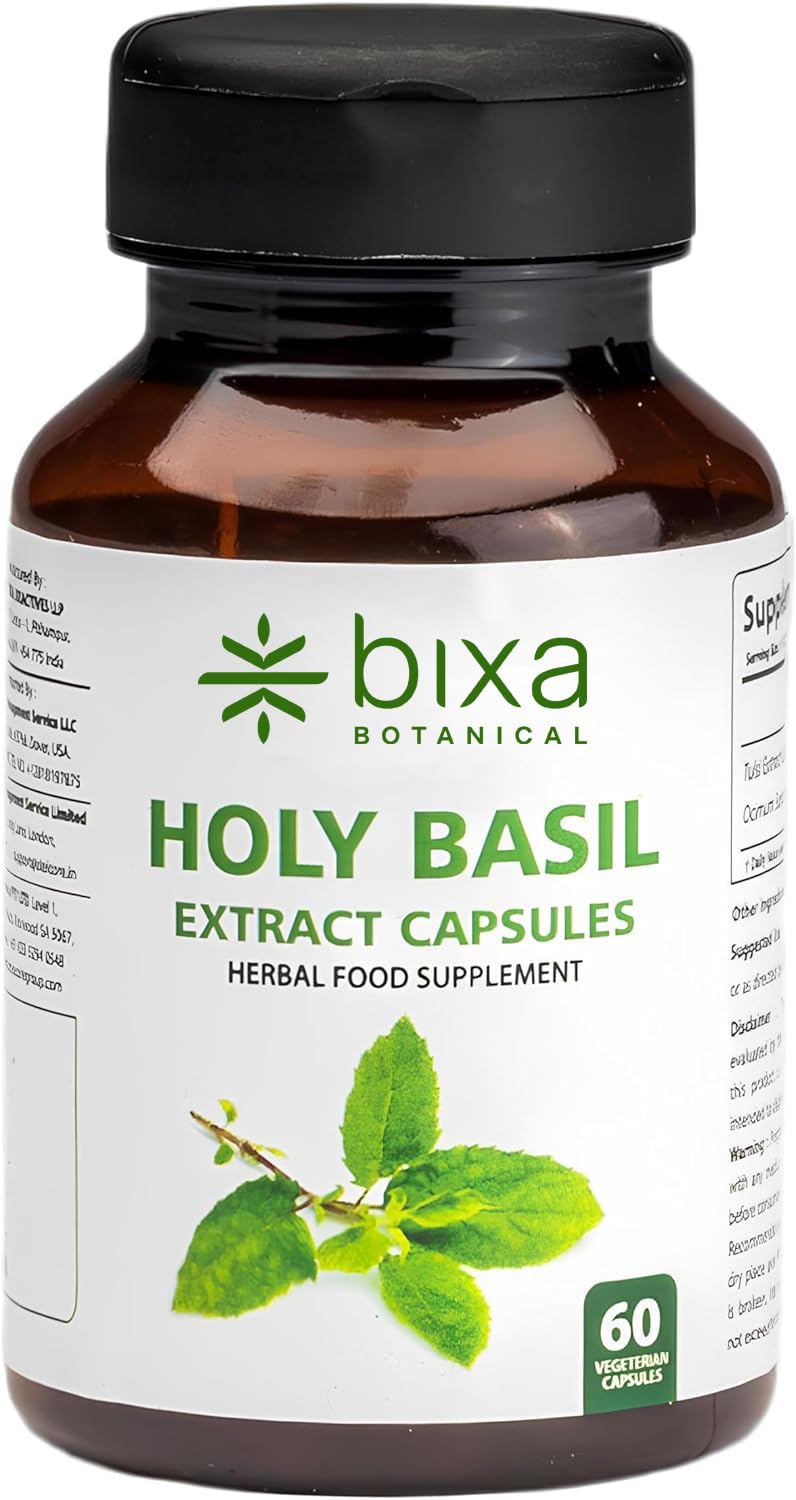 bixa BOTANICAL Holy Basil Extract Vegetarian Capsules - 60 Count