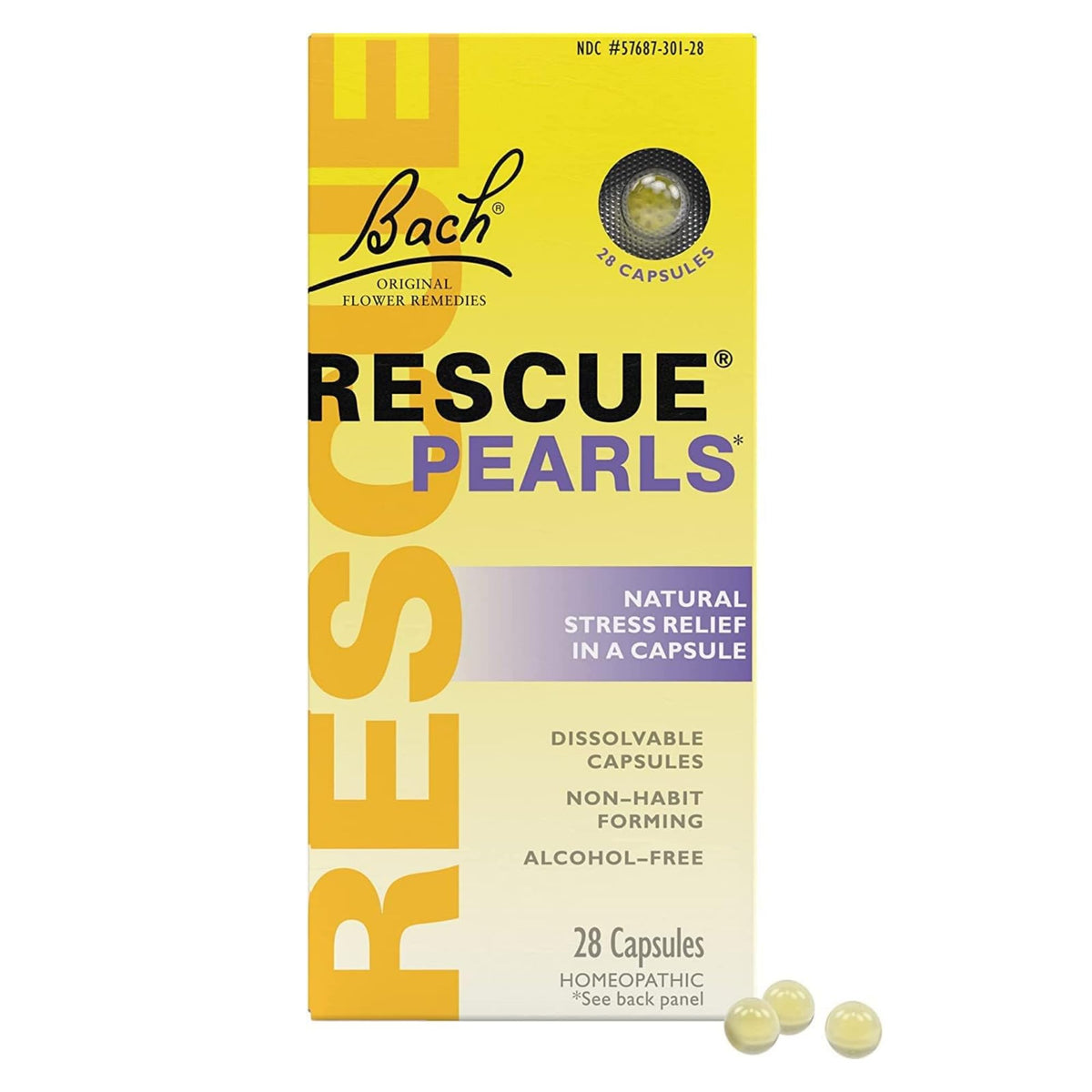 RESCUE Bach Rescue Pearls Natural Stress Relief - 28 Capsules