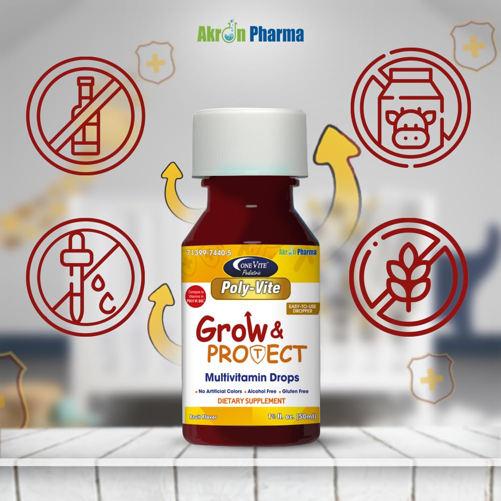 Akron Pharma Pediatric Poly-Vite Drops - 1.67 Fl Oz - image 3