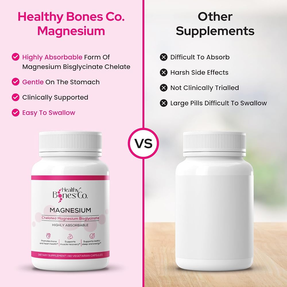 Healthy Bones Co. Magnesium Glycinate for Sleep - 60 Vegetarian Capsules - image 4