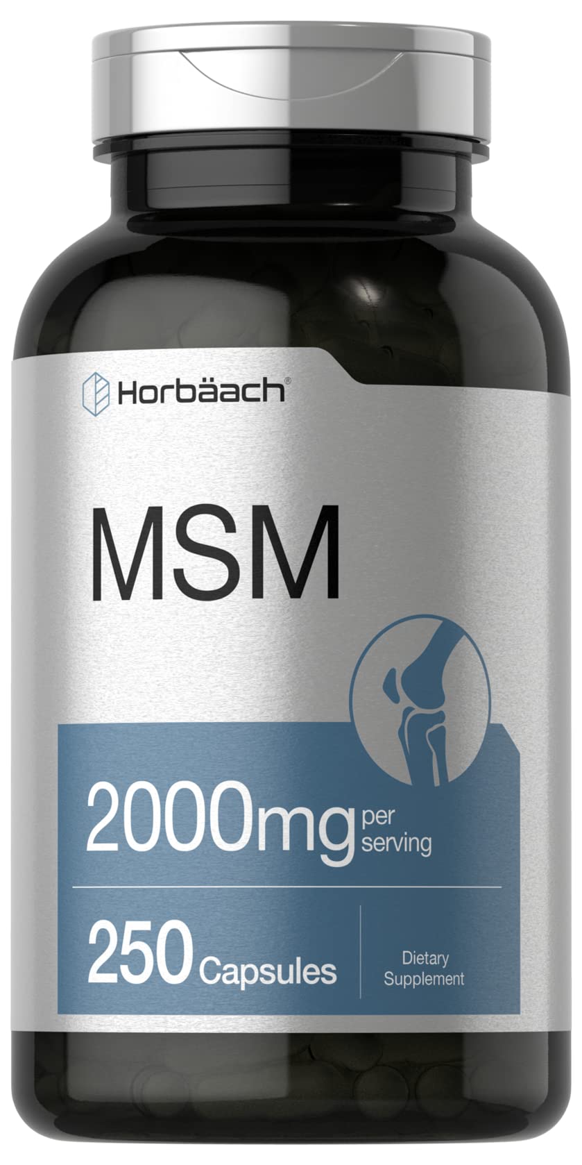 Horbäach MSM Methylsulfonylmethane 2000mg - 250 Capsules