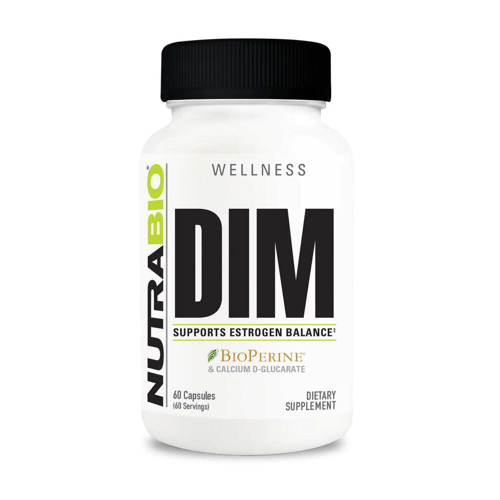 NutraBio DIM Supplement Supports Estrogen Balance 100mg - 60 Vegetable Capsules