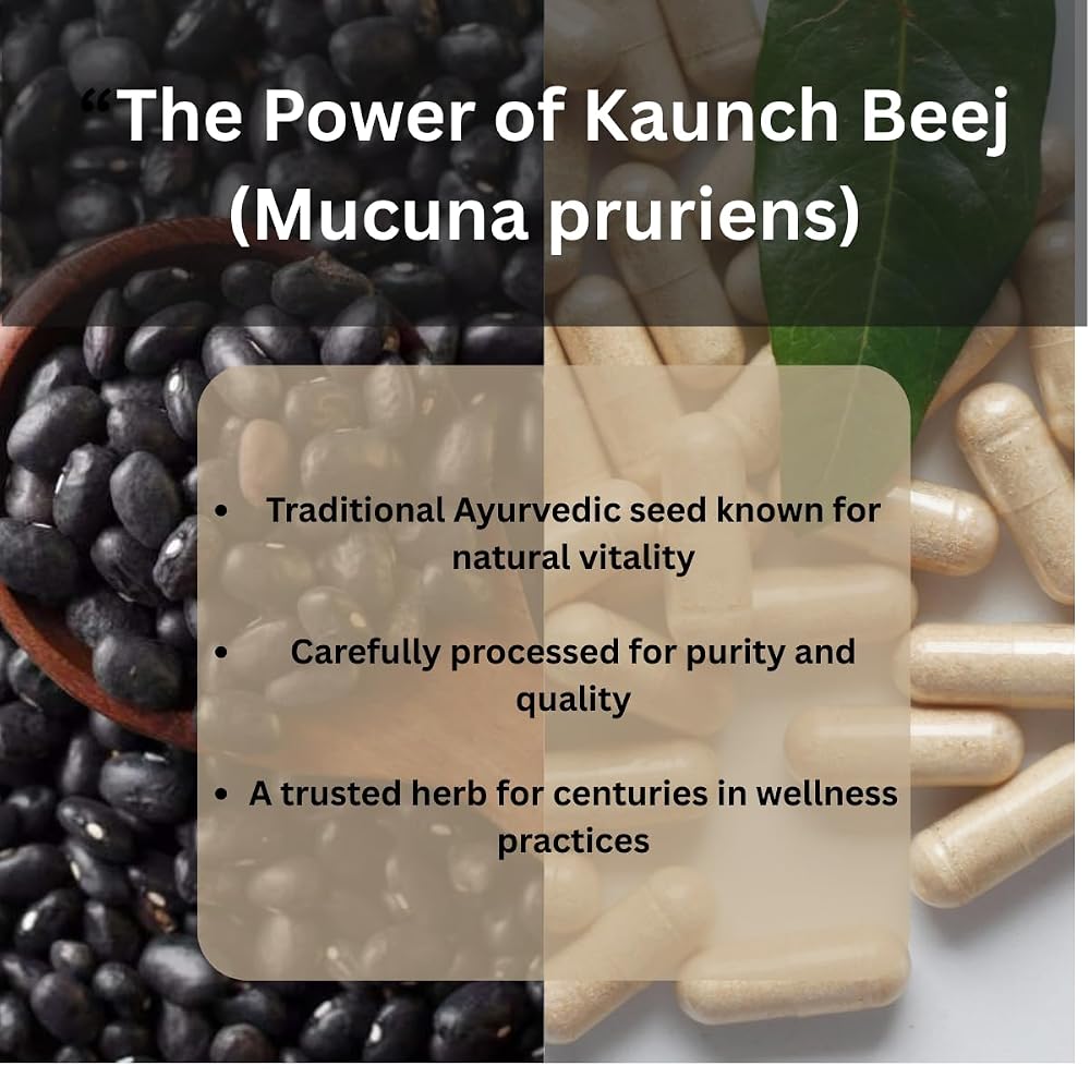 Morsan Kaunch Beej Mucuna pruriens 500 mg - 240 Capsules - image 3