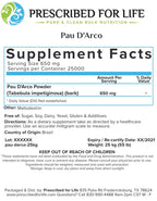 Prescribed For Life PAU D'Arco Powder 4:1 Taheebo Bark - 12 oz - image 2