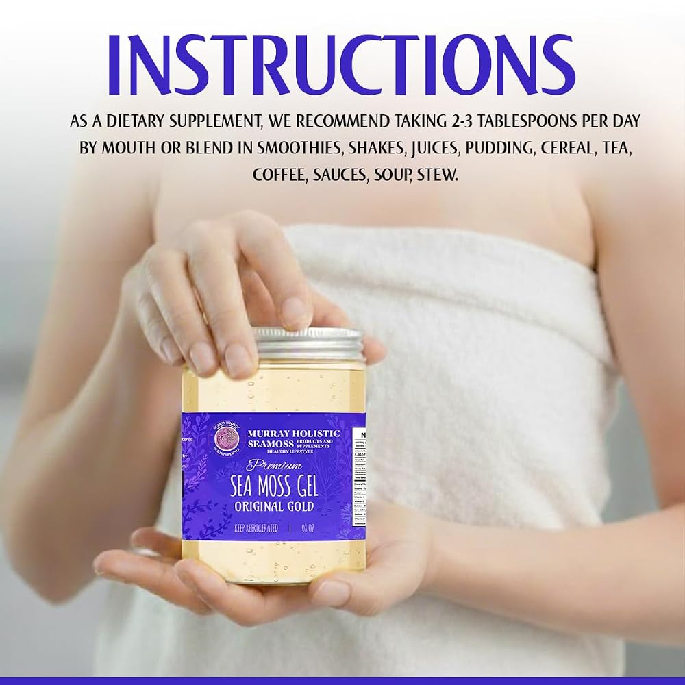 Generic Sea Moss Gel Organic Raw Original Gold - 8 oz - image 6